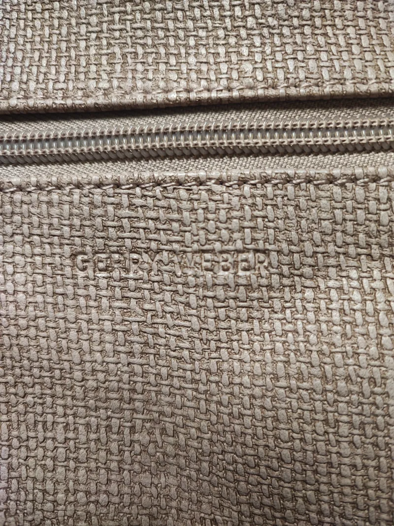Gerry Weber Damen Umhängetasche Shopper Rosa Stoff Streifen 42x32cm 2