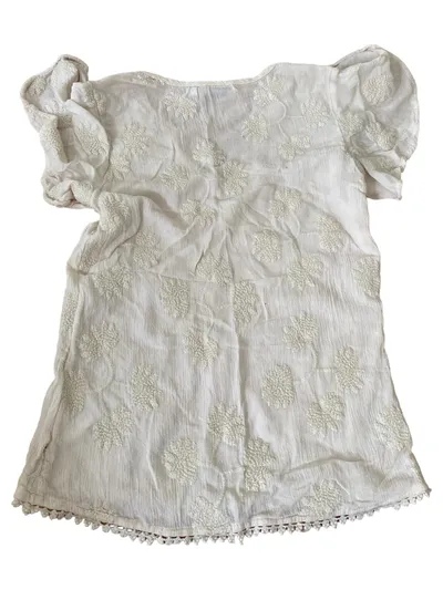 Costes Rebel Damen Bluse Shirt Gr. XS Beige Stickerei Boho Viskose