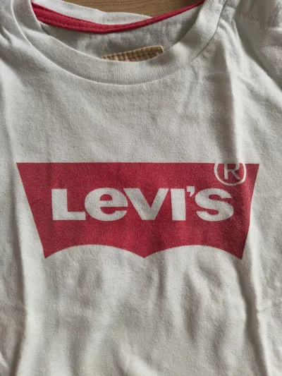 Levi's Langarmshirt Kinder Baby Gr. 86 24M Weiß Logo-Print Baumwolle