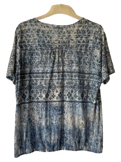 Fashion Highlight Damen T-Shirt Blau XXL Bohemian Freizeit