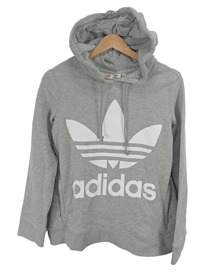 Adidas Originals Trefoil Hoodie Damen Gr. 36/S Grau Kapuzenpullover