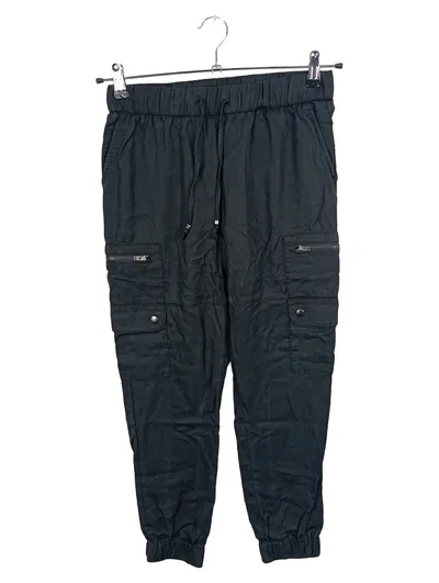 Banana Republic Damen Cargohose Jogger Schwarz Gr. 36