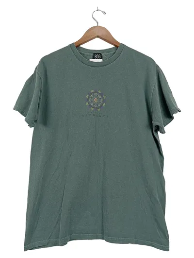 BDG Damen T-Shirt Grafik Print Grün Gr. 36/S Casual Baumwolle