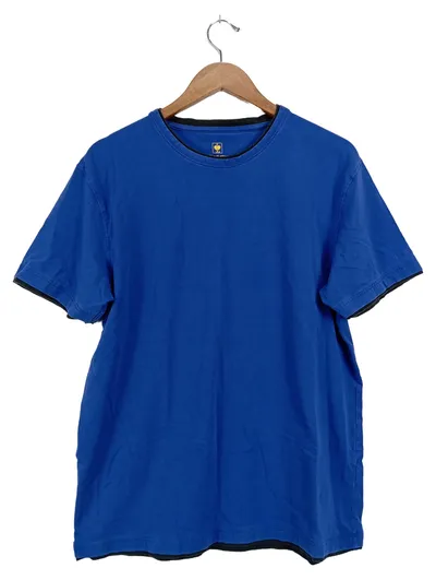 Engelbert Strauss T-Shirt Herren Blau Gr. XL Casual Baumwolle Logo