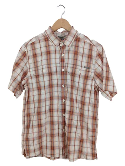 Eddie Bauer Herren Freizeithemd Kariert Mehrfarbig Gr. 48/M Kurzarm