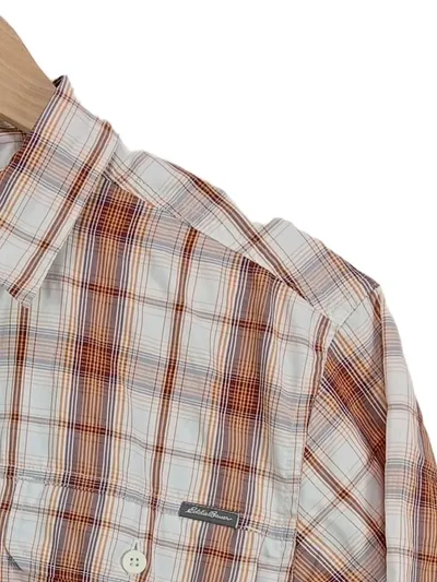 Eddie Bauer Herren Freizeithemd Kariert Mehrfarbig Gr. 48/M Kurzarm