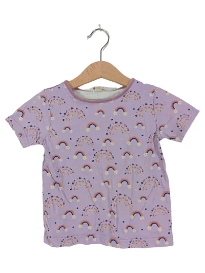ALANA Kinder T-Shirt Gr. 92 Regenbogen Blumen Muster Lila Mehrfarbig Baumwolle