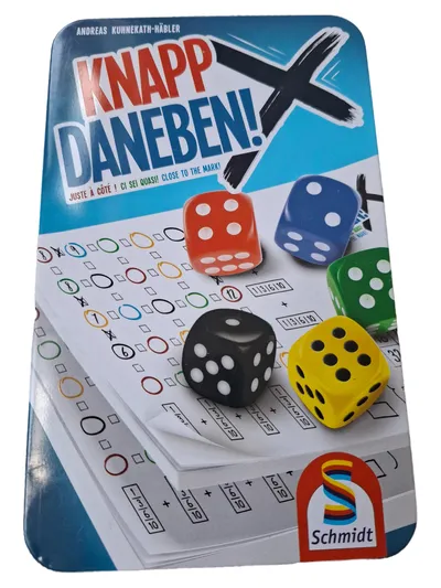 Schmidt Knapp daneben! Würfelspiel Andreas Kuhne-Nabler Familienspiel 1-5