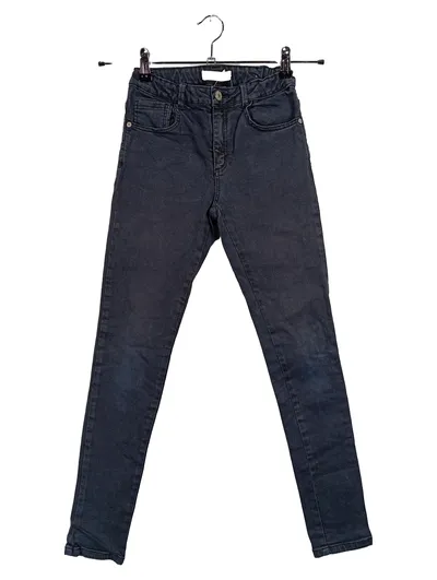 ZARA Girls Jeans Regular Fit Mädchen Gr. 152 Grau Stretch Denim