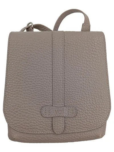VOI Damen Henkeltasche Umhängetasche Leder Grau Casual 21x23cm