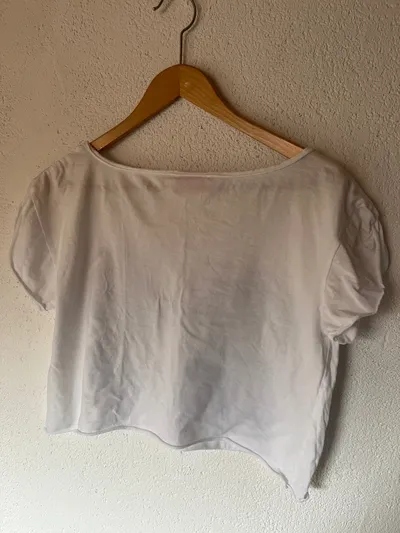VENICE BEACH Damen Sport Shirt Gr. 38/M Weiß mit 68 Aufdruck