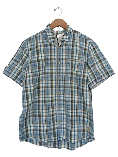 TOM TAILOR Herren Karohemd Kurzarm Gr. 48/M Casual Mehrfarbig