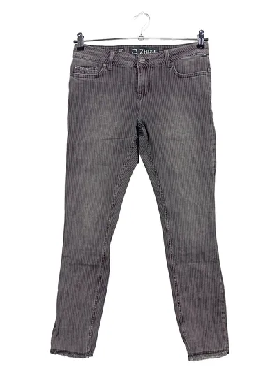 ZHRILL Damen Jeans Skinny Hose Gr. 29 Grau Gestreift Stretch