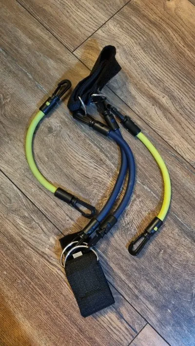 Tchibo Bein-Tubes Widerstandsband Set Fitness Training Gelb Blau