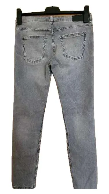 EDC by Esprit Herren Jeans Slim Fit Grau W30/L32 Destroyed Look