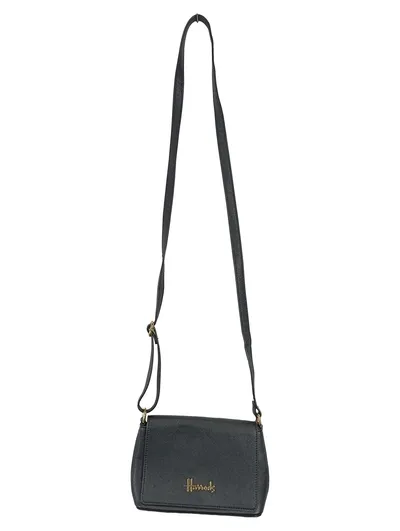 Harrods Damen Umhängetasche Schwarz Elegant Logo-Print