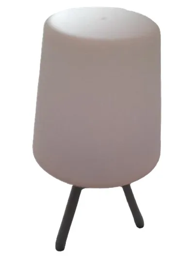 Belavi LED Outdoor Tischleuchte Akku IP44 Weiß 34cm Modern Kunststoff