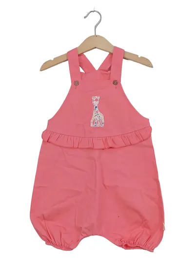 Sophie La Girafe Latzhose Baby Mädchen Rosa Gr. 12 Monate Baumwolle