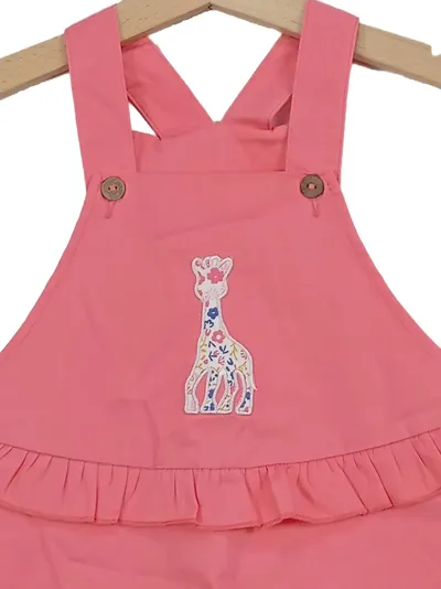 Sophie La Girafe Latzhose Baby Mädchen Rosa Gr. 12 Monate Baumwolle