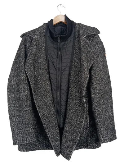 Emilio Adani Herren Steppjacke Grau Meliert Gr. 48/M Freizeit Modern