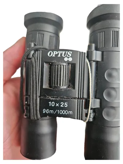 Optus Fernglas 10x25 Schwarz Kompakt Jagd Wandern Outdoor