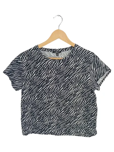 Mavi Damen T-Shirt Zebra Muster Gr. 36/S Animal-Print Kurzarm