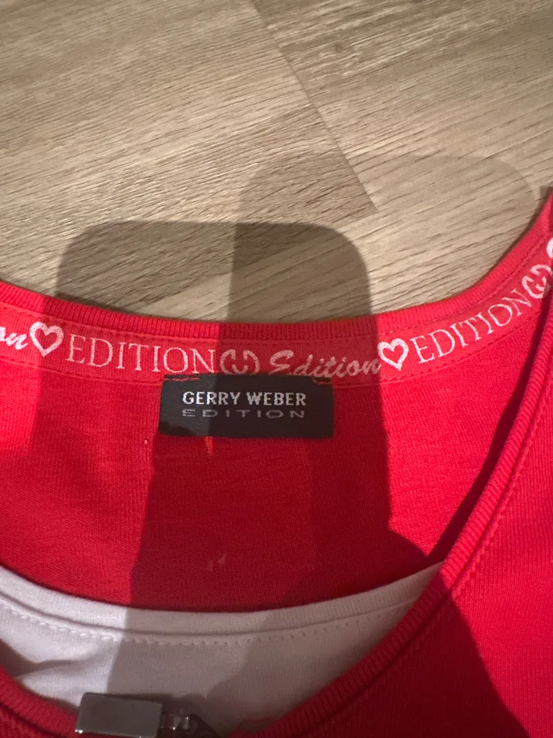 Gerry Weber Edition Damen Langarmshirt Rot Gr. 40 Reißverschluss 7