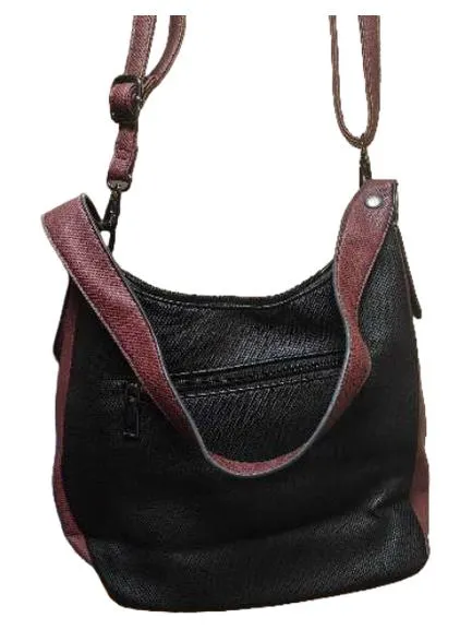 Bernardo Bossi Damen Umhängetasche Crossbody Bag Mehrfarbig Schwarz Rosa 3