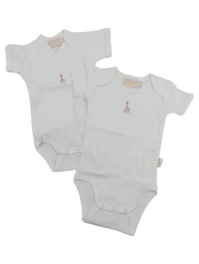 Sophie La Girafe Baby Body Kurzarm Weiß Gr. 3 Monate