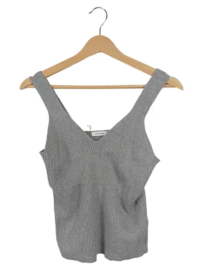 LASCANA Damen Rippstrick Top Grau Gr. 36;S Casual
