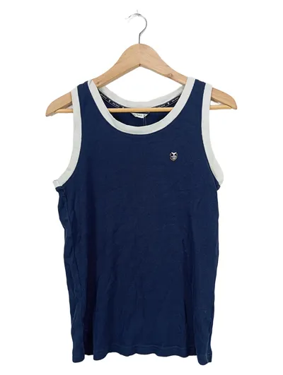 DELMAO Herren Tanktop Unterhemd Basic Blau Gr. M