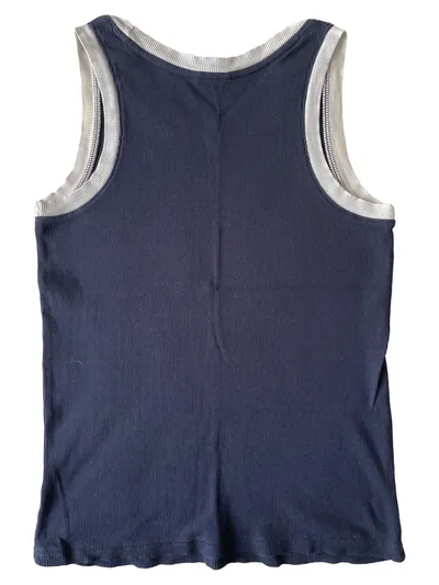 DELMAO Herren Tanktop Unterhemd Basic Blau Gr. M