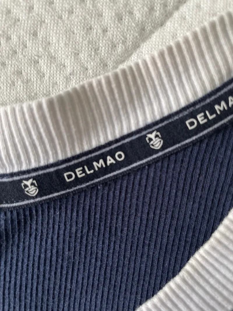 DELMAO Herren Tanktop Unterhemd Basic Blau Gr. M 4