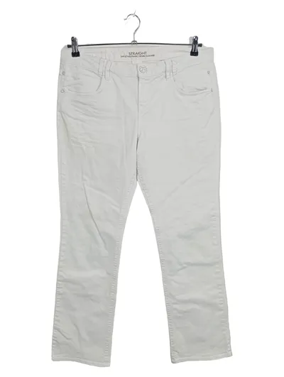 s.Oliver Damen Jeans Straight Leg Weiß Gr. 42/32 Hose Basic