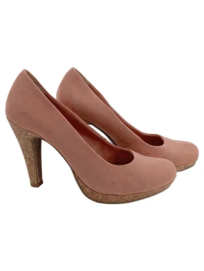 MARCO TOZZI Pumps Damen Gr. 40 Rosa Elegant Plateau Korkabsatz