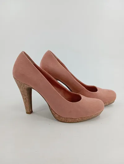 MARCO TOZZI Pumps Damen Gr. 40 Rosa Elegant Plateau Korkabsatz