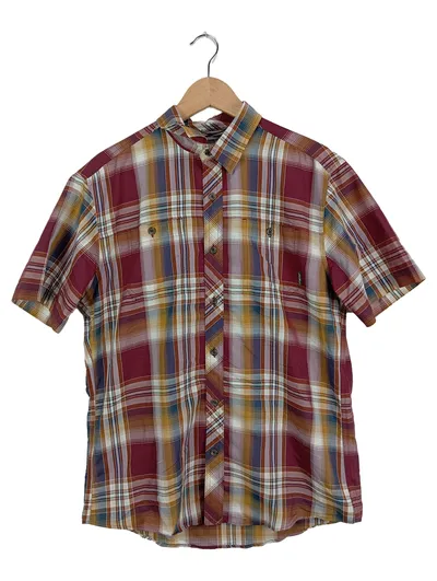 Eddie Bauer Herren Freizeithemd M (48) Kariert Mehrfarbig Kurzarm Casual