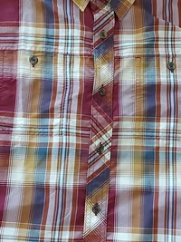 Eddie Bauer Herren Freizeithemd M (48) Kariert Mehrfarbig Kurzarm Casual 4