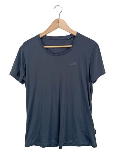 Jack Wolfskin Herren Sport T-Shirt Grau L Outdoor Funktionsshirt Polyester