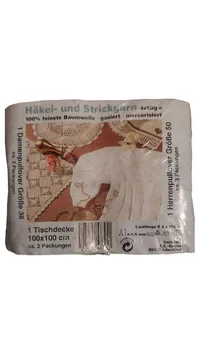 A.Z.-Garne Häkelgarn 100% Baumwolle 4x50g Weiß mercerisiert 1