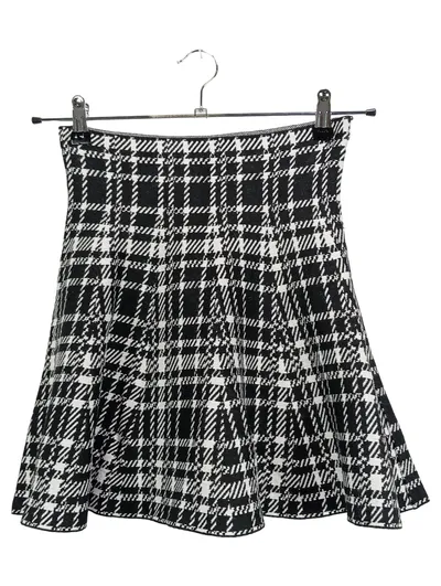 Apricot Damen A-Linienrock XS Schwarz-Weiß Kariert Midirock Klassisch
