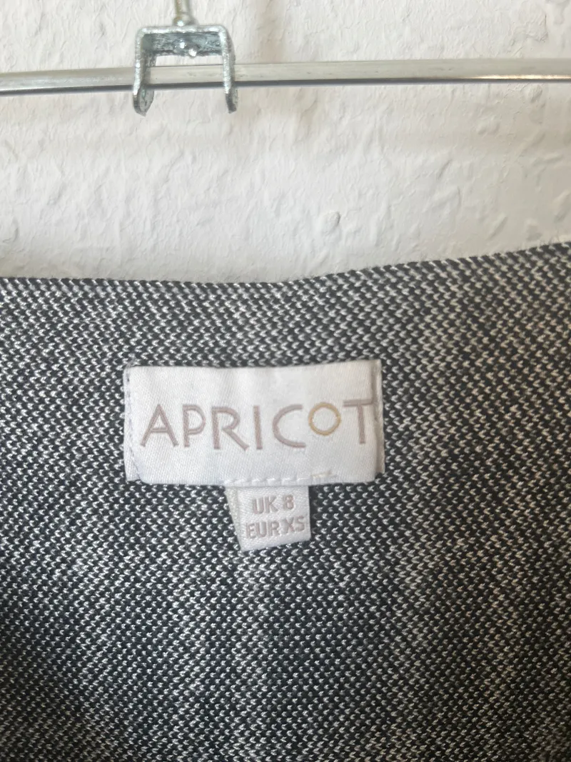 Apricot Damen A-Linienrock XS Schwarz-Weiß Kariert Midirock Klassisch 4