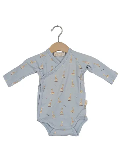 Sophie La Girafe Baby Body Wickelbody Gr. 62 (3M) Blau Tiermotive