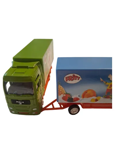 FRITT MAN LKW Spielzeugauto mit Frucht Anhänger Mehrfarbig Kunststoff