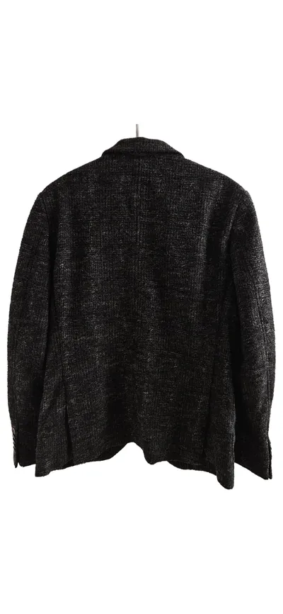 Emilio Adani Herren Sakko Business Gr. L 50 Schwarz Meliert Modern