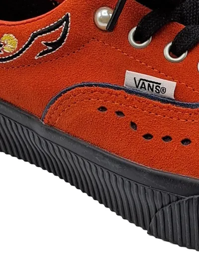 Vans Era Sneaker Low Damen Orange Wildleder Stickerei Gr. 38