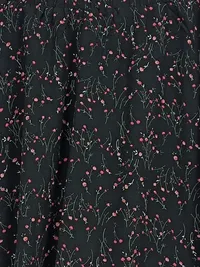 ABOUT YOU Damen A-Linienrock Blumenmuster Schwarz Gr. 38 M 4