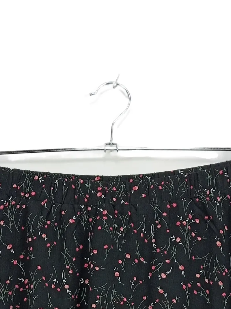 ABOUT YOU Damen A-Linienrock Blumenmuster Schwarz Gr. 38 M 5