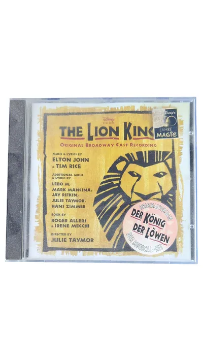 The Lion King Original Broadway Cast Recording CD Elton John Tim Rice Musical