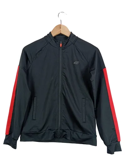 4F Trainingsjacke Kinder Gr. 146/152 Schwarz Rot Sportjacke Polyester